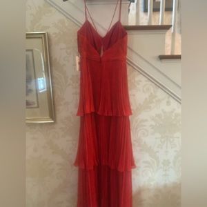 Amur Red tiered long gown NWT size 4